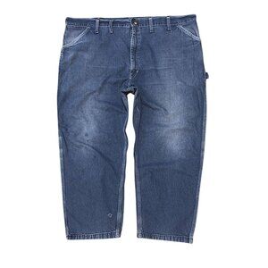 Vintage 80's Carhartt Carpenter Jeans Size 46X30 Union Made USA Distressed Denim
